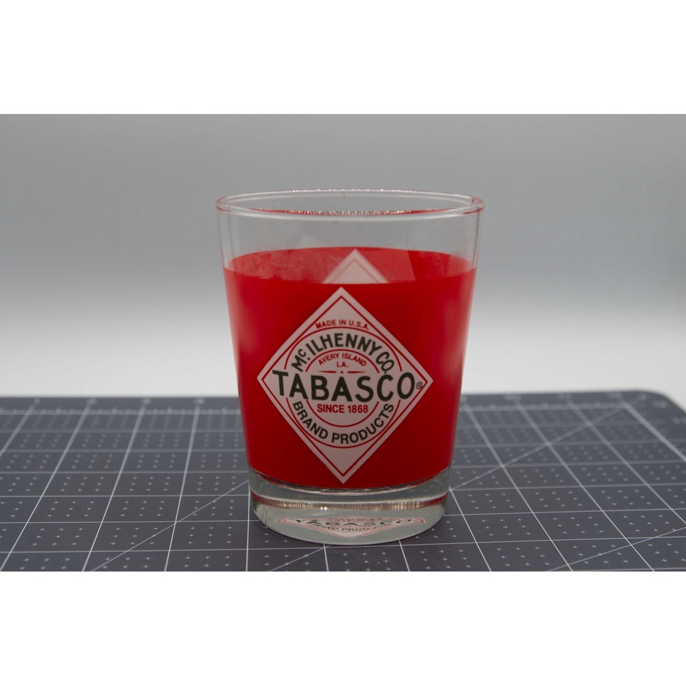 Tabasco Brand Products Rocks Glass McIlhenny Co Red Logo Barware Tumbler